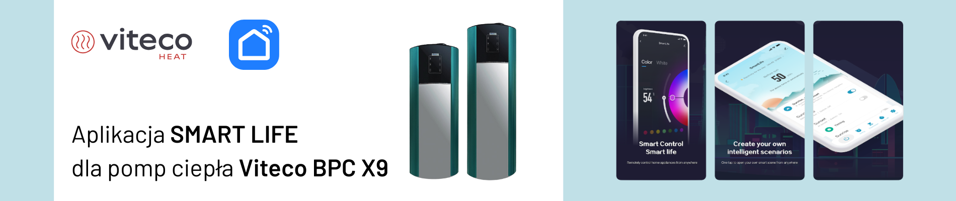 Aplikacja dla pomp ciepła Viteco BPC X9 - baner