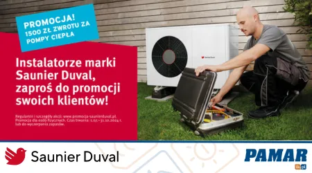 SAUNIER DUVAL - Dołącz do nowej promocji i zgarnij 1500 zł cashback'u!