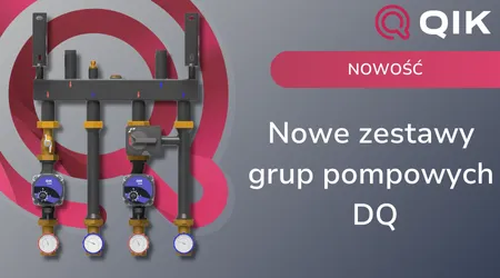 Nowoczesne zestawy grup pompowych DQ na dwa obiegi grzewcze z pompami elektronicznymi QIK