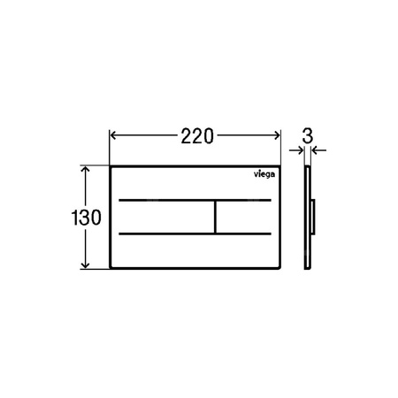 Przycisk do WC ekspozycyjny Prevista Visign for More 201 nr wzoru 8621.19 płytka maskująca: stal nierdzewna szczotkowana klawisz: stal nierdzewna szczotkowana