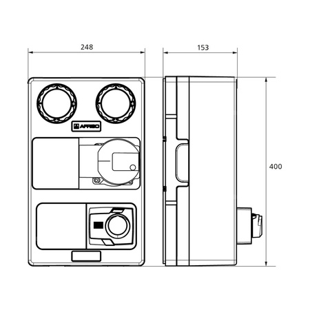 Grupa pompowa AFRISO PrimoTherm K 180-2 DN 25 WP 3-WM-R GZ x GW 1 1/2'' x 1'', z zaworem mieszającym, z izolacją, z pompą obiegową Wilo Para SC 25/6