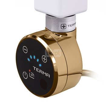 Grzałka TERMA MOA-IR, 400W Tuba, Gold GPO, kabel spiralny z wtyczką [złocisty, 2,5m, logo Terma, instr. TERMA]