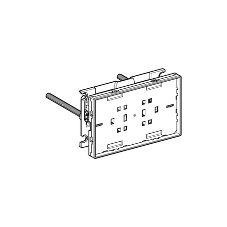 Płytka nośna Geberit z ramką, do płyty przykrywającej Omega, zlicowana z powierzchnią ściany: Chrom błyszczący