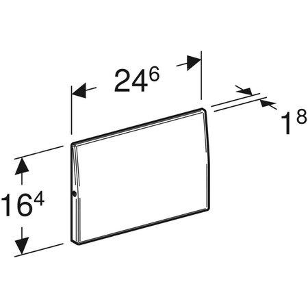 Zaślepka otworu rewizyjnego Geberit Delta, z zabezpieczeniem, stal nierdzewna