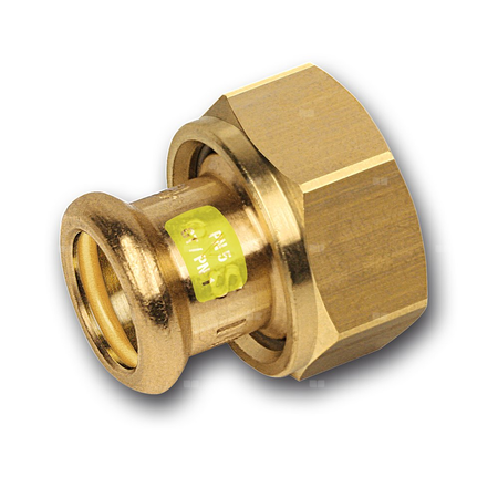 Półśrubunek SANHA Press Gas dwuczęściowy, Cu, 12 mm x 3/4'' (zw x nz)