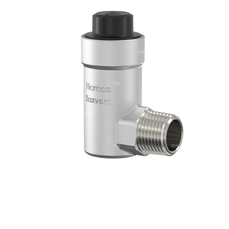 Odpowietrznik automatyczny FLAMCO MEIBES Flexvent, kątowy GZ mosiądz niklowany fi 1/2''