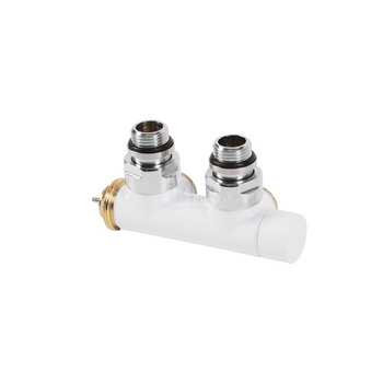 Zawór termostatyczny kątowy 50 oś CYLINDER, Prawy, GZ 1/2"-GZ 24-19, Biały, (V37100ESX)