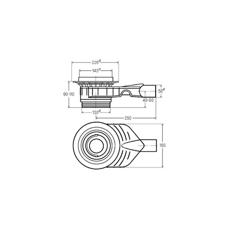 Wpust łązienkowy do odpływów prysznicowych VIEGA 49273