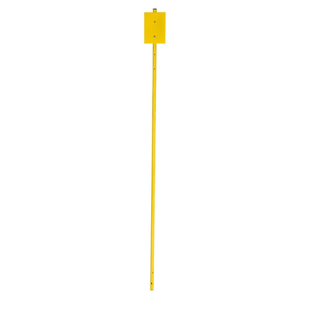 Słupek oznaczeniowy do tabliczek, 2mb, 1", żółty, gaz