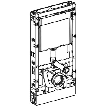 Moduł sanitarny do WC wiszącego GEBERIT Monolith, 1010 mm x 480 mm x 106 mm, regulacja wysokości, front: indywidualizowany, bok: indywidualizowany