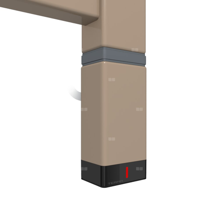 Grzałka TERMA One P30x40, 600W \ Tuba, Quartz, kabel prosty bez wtyczki z maskownicą [srebrzysty, 1,