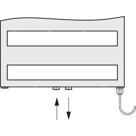 Grzejnik drabinkowy KERMI Casteo BH, wym. 1259 x 500 mm, kolor srebrny, moc 545W