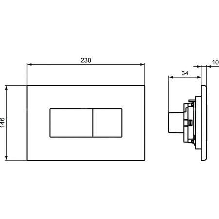 SOLEA PRZYCISK CZARNY LOGO IS