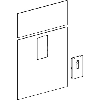 Okładzina przednia do modułu sanitarnego Geberit Monolith do umywalki, szerokość 73 cm: Czarny / Szkło