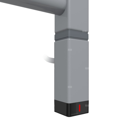 Grzałka TERMA One K30x30, 600W Tuba, RAL 7045, kabel spiralny z wtyczką [srebrzysty, 2,5m, logo Terma, instr. TERMA]