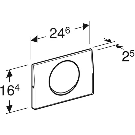 Przycisk uruchamiający Geberit Mambo, przedni, stal nierdzewna