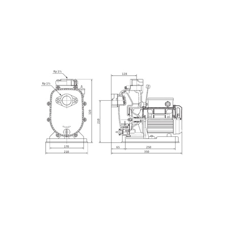 Pompa samozasysająca pozioma WILO Drain LP PP, fi zew. wylot 40 mm, częstotliwość 50 Hz, pobór mocy silnika 0.55 kW (1~230, 50 Hz)