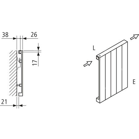 Grzejnik płytowy typ 10 KERMI HVN wym. 1800 x 1540 mm, kolor biały, moc 2635 W
