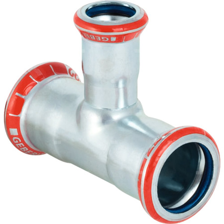 Trójnik GEBERIT Mapress C-Stahl FKM redukcja 90' stal (ocynk) 42 mm x 22 mm x 42 mm MZ