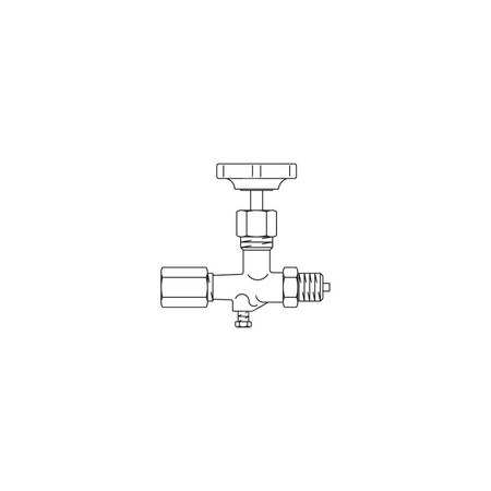 Manometryczny zawór odcinający DN 15 - 1/2, PN400, mosiądz/stal nierdzewna