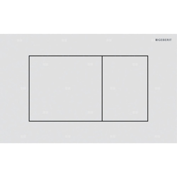 Przycisk uruchamiający Geberit Sigma40, przedni, stal nierdzewna biały mat, prostokątny