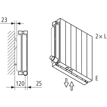 Grzejnik płytowy typ 22 KERMI V-HVV wym. 1000 x 350 mm, kolor biały, moc 850 W