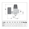 Zawór przelewowy CALEFFI 313 mosiądz 3 bar GZ x GW 1/2''