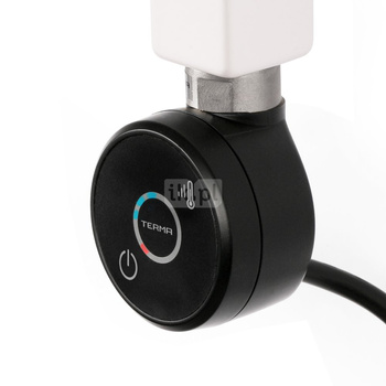 Grzałka TERMA TDY, 200W \ Tuba, RAL 9005 mat, kabel prosty bez wtyczki z maskownicą [czarny, 1,5m, l