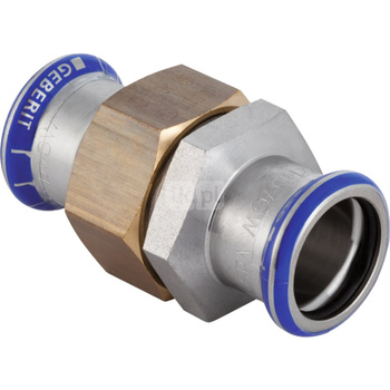 Śrubunek hydrauliczny GEBERIT Mapress Edelstahl stal nierdzewna mz 22 mm z pierścieniem zacinającym