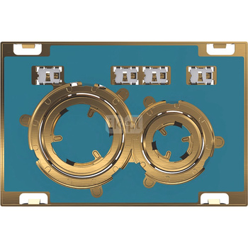 Przycisk uruchamiający Geberit Sigma50, przedni, uniwersalny, pierścienie: mosiądz, okrągły