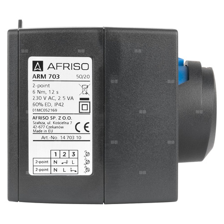 Siłownik elektryczny ARM 703 ProClick, 2-punktowy, 230 V AC, 12 s, 6 Nm