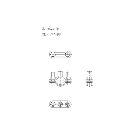 Obejma mocująca masywna NICZUK DN 20-22 mm 1/2