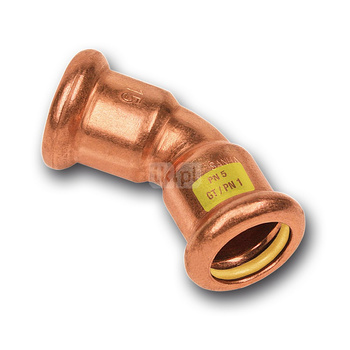 Łuk 45' SANHA Press Gas, miedź, 22 mm (zw x zw)