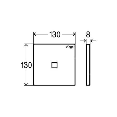Przycisk do pisuarów na wystawę Prevista Visign for More 200 nr wzoru 8620.29 płytka maskująca: tworzywo szt. biały alpejski