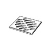 Kratka VIEGA 4951 kwadratowa ze stalowai nierdzewnej 143x143mm do wpustu