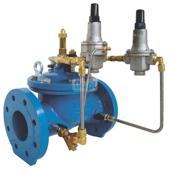 Zawór pierwszeństwa (do automatycznej redukcji i stabilizacji ciśnienia za zaworem wraz z funkcją priorytetową), typ C104, Pnom 2,5 Mpa DN 300