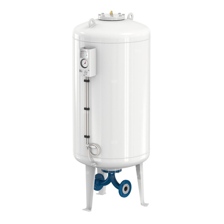 Naczynie wzbiorcze stojące FLAMCO MEIBES Airfix D-E, pojemność 120 l 6-, 16 bar / 120'C fi1 1/2'', kolor biały, do instalacji C.W.U.