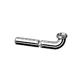 Łuk odpływowy 90 st. mosiądz chrom., nr wzoru 5621.24 G: 1¼ DN: 32 L: 350