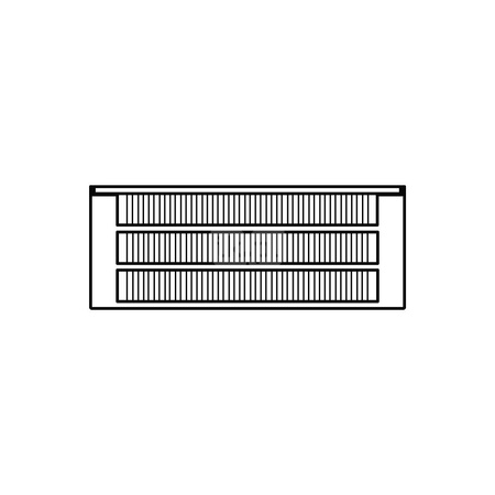 Konwektor Kermi Kon m. Str. Typ33 BH280x194x4400mm QN6952, weiß, 6bar, m. Abd., AB Uni.