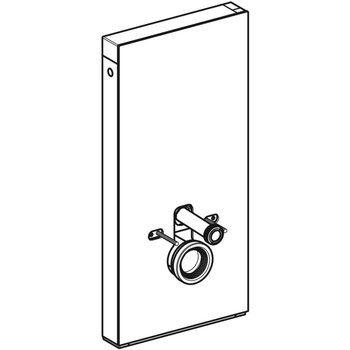 Moduł sanitarny do WC wiszącego GEBERIT Monolith, 1010 mm x 480 mm x 106 mm, regulacja wysokości, front: czarny, bok: czarny