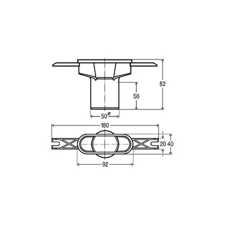 Odpływ, tworzywo sztuczne / szary do odpływów prysznicowych VIEGA 496579