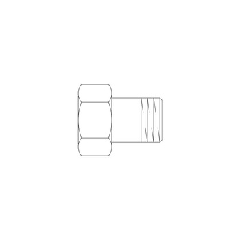 Półśrubunek z uszczelnieniem płaskim do grzejnika OVENTROP GW, 1/2'' x 1'' (GZ x GW)