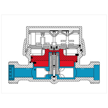 Wodomierz jednostrumieniowy suchobieżny antymagnetyczny, typu GSD8-I DN 15 Q3=2,5 m3/h R160/50, Tmax: 50st.C, L=110 mm