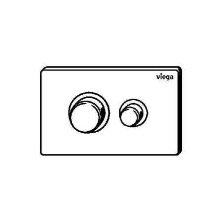 Przycisk uruchamiający do WC Prevista Visign for Public 11 nr wzoru 8631.1 płytka maskująca: stal nierdzewna biały błyszczący klawisz: stal nierdzewna biały błyszczący