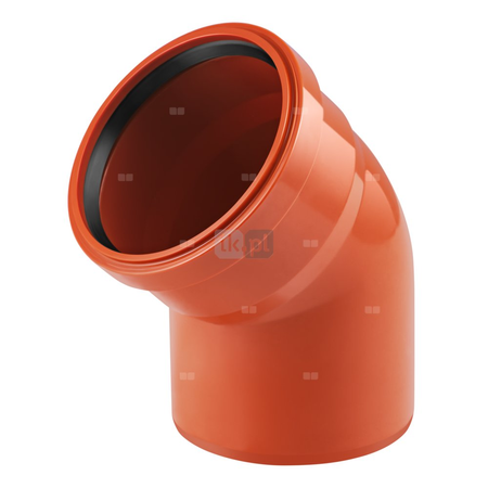 Kolano 45' MAGNAPLAST KG KGB, PVC-U (pomarańczowy), DN 250 (wz x ww), do kanalizacji