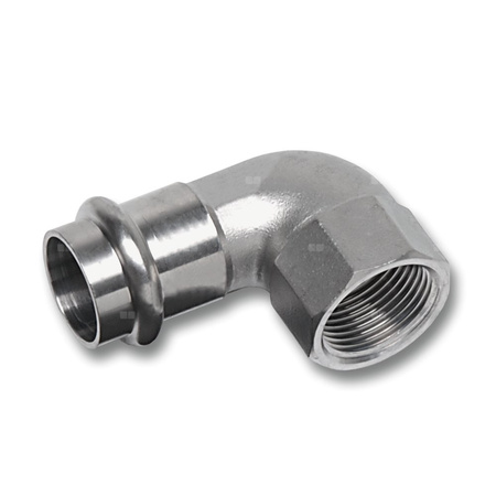 Kolano 90' SANHA NiroSan Press, stal nierdzewna, 15 mm x 1/2'' (zw x GW)