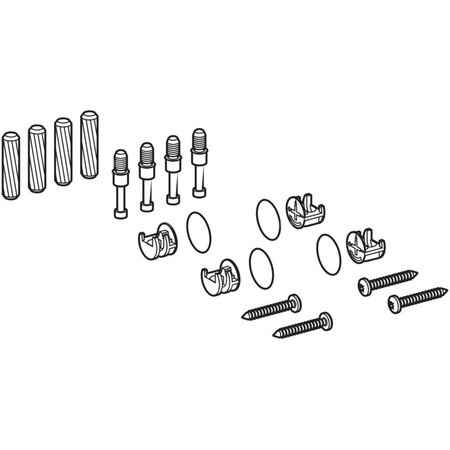 Elementy mocujące Geberit do blatu pod umywalkę