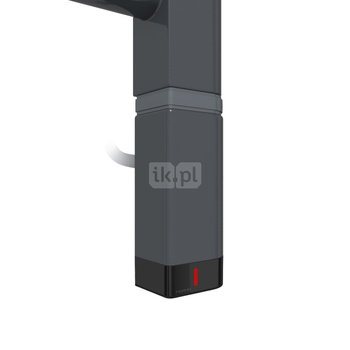 Grzałka TERMA One D30x40 Prawy, 400W \ Tuba, Metallic Black, kabel prosty bez wtyczki z maskownicą [