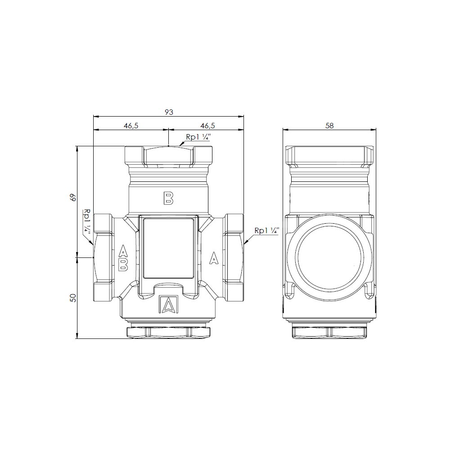 Zawór bezpieczeństwa AFRISO ATV 556 mosiądz GW x GW 1 1/4''