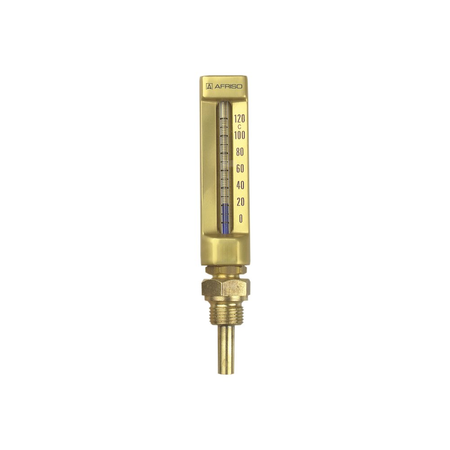 Termometr szklany AFRISO VMTh 110 aluminium 0-160'C GZ 1/2'', poł. z dołu 160 mm